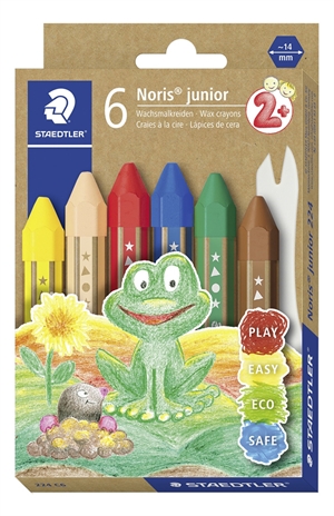 Staedtler Wachsmalstifte Noris Junior, 6-farbig